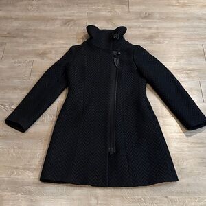 Mackage Peacoat Size Medium Black Button Up Neck